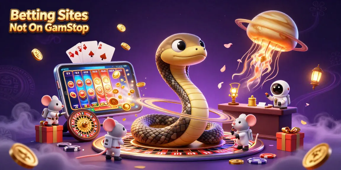 Engage with Betting Sites Not On GamStop through vibrant cosmic betting scene showcasing casino elements.