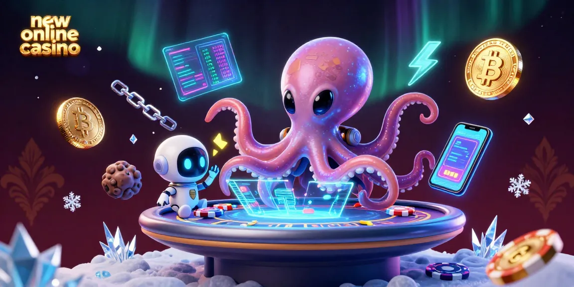 Engage with exciting gameplay at the new online casino featuring a vibrant alien octopus and crypto elements.